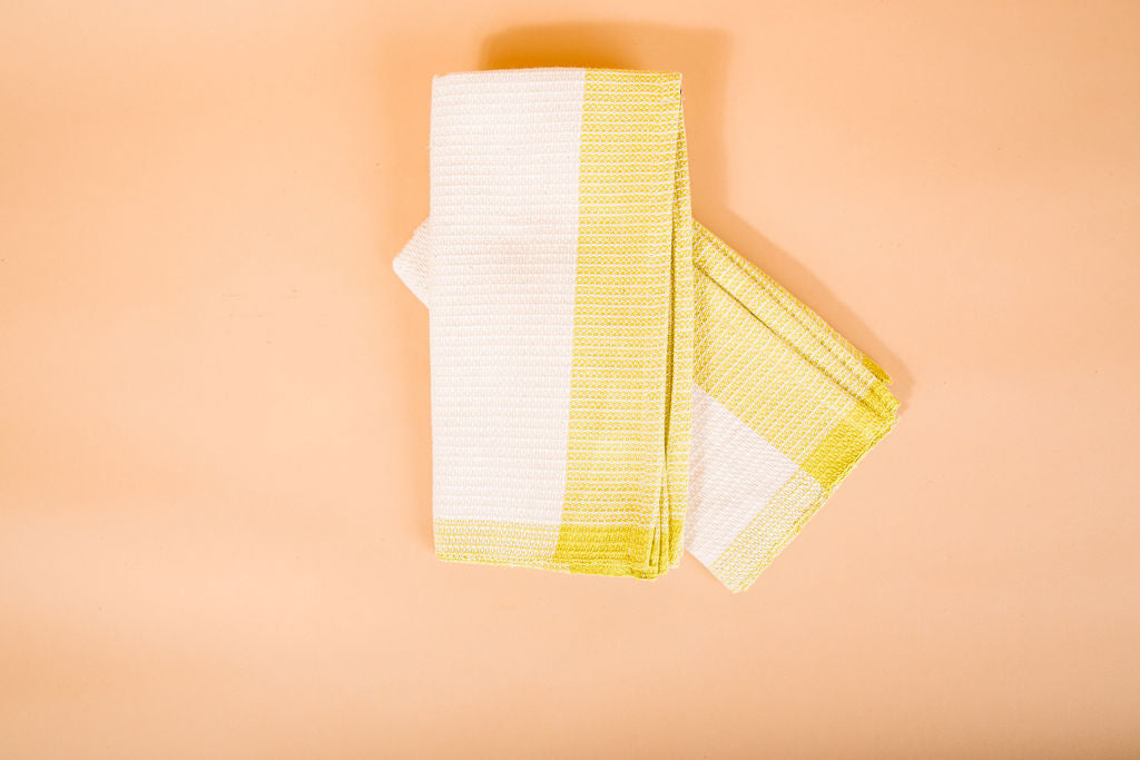 Yellow Edge Tea Towels